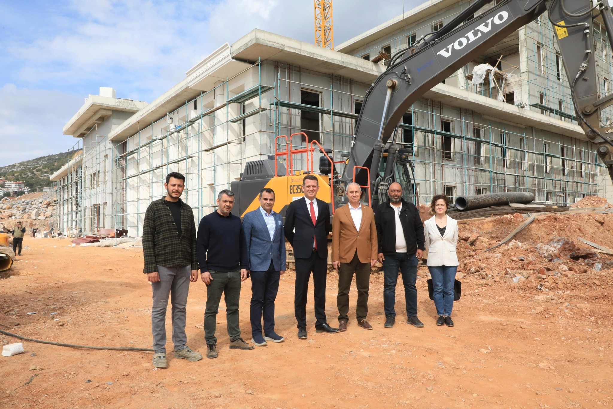 Alanya Yeni Hükümet Konağı İnşaatında İnceleme