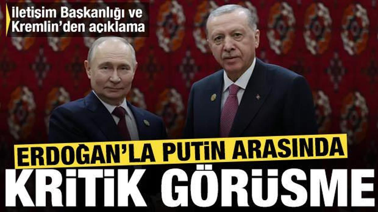 SON DAKİKA: Erdoğan, Putin ile Türkmenistan'da bir araya geldi!